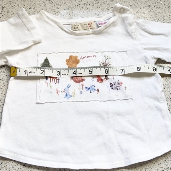 Zara Baby Animal Friends Infant Long Sleeve Cotton Top - Picture 6 of 7